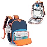 CURMIO Feeding Pump Backpack Compatible with Kangaroo Joey and Compatible with EnteraLite Infinity, Enteral Feeding Tube Bag Backpack for 500ml Feeding Bag, G Tube, J Tube or GJ Tube, Blue, Bag Only