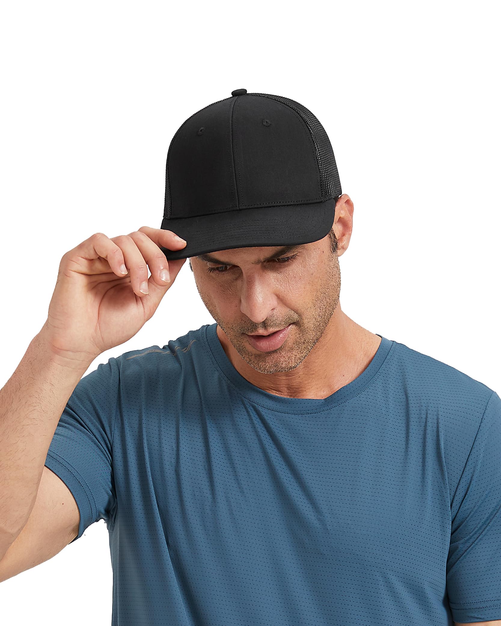 Zylioo M/L/XL/XXL czapki typu trucker dla dużych głów, 2-kolorowe czapki z siateczką, duża letnia czapka sportowa, ponadwymiarowa oddychająca czapka do biegania