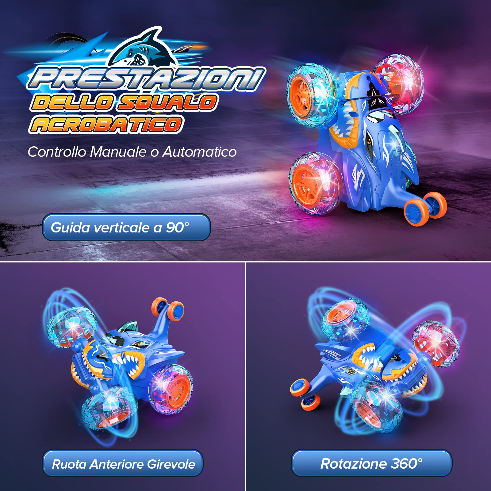 Dislocati Macchina Telecomandata per Bambini, Giochi Bambini 3 4 5 6 7 8 9 10 Anni Regali di Natale per Bambini Regalo Bambino 4 5 6 7-9 Anni Maschio Giocattoli Bambino 3-10 Anni Monster Truck