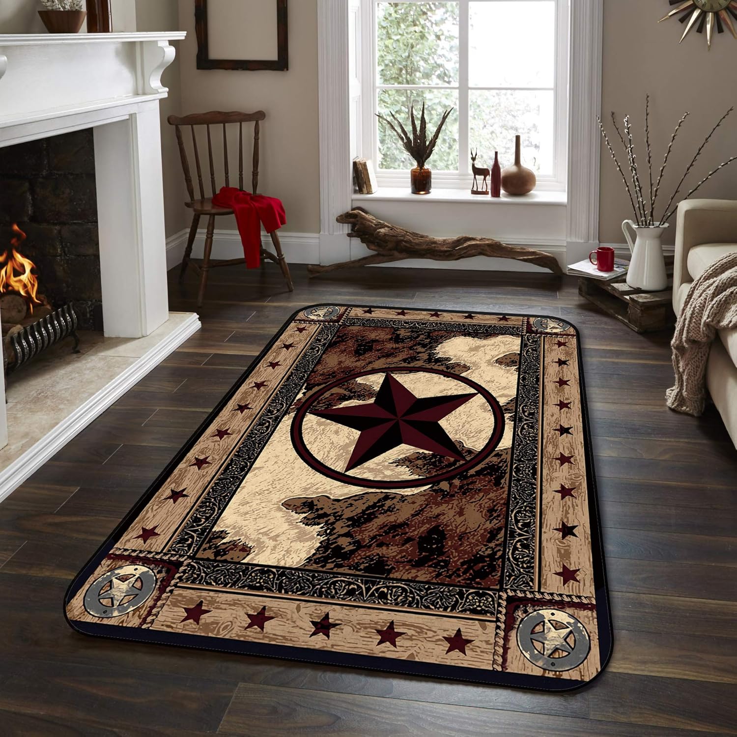 Western Area Rug, Western Rugs for Living Room, Western