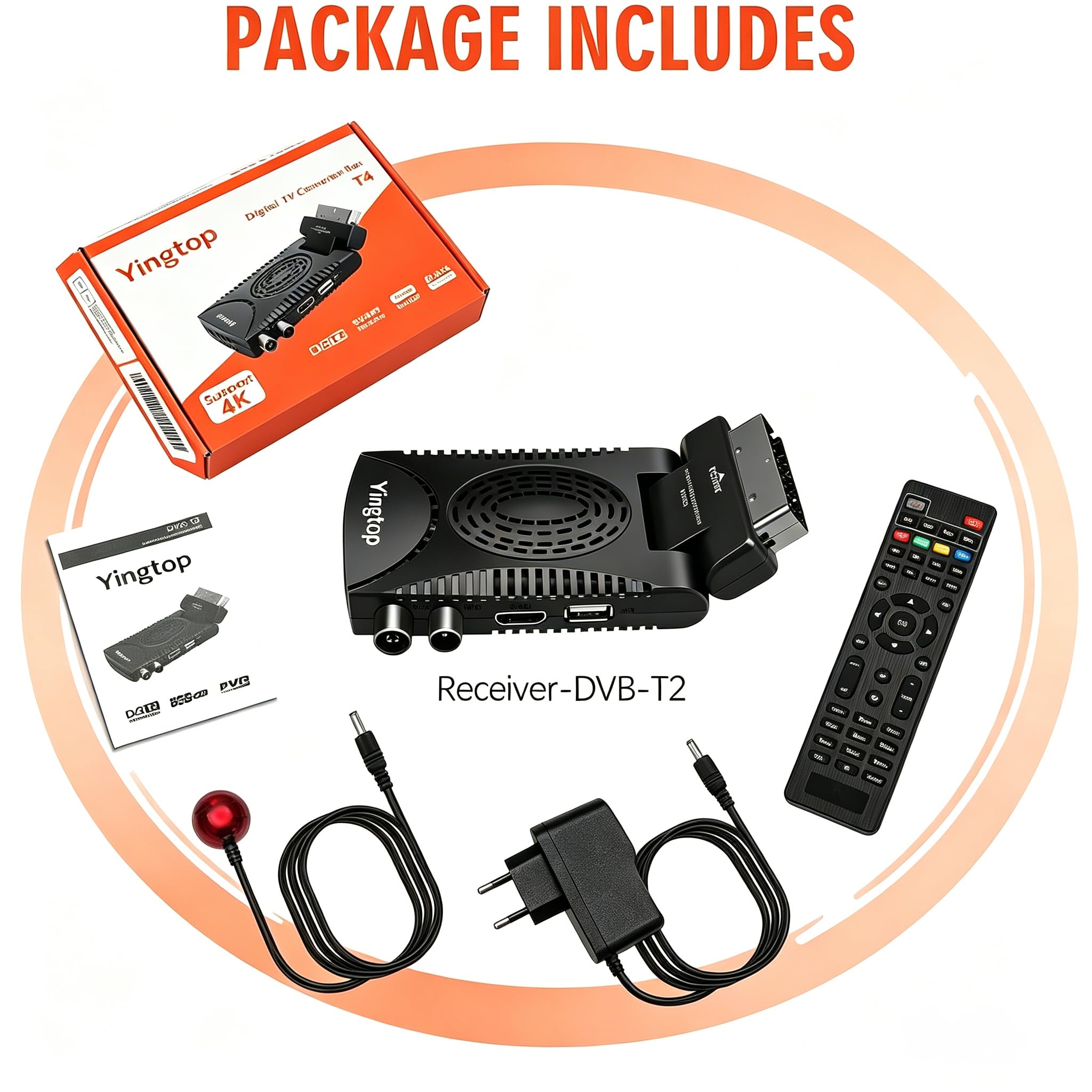 2026 Mini décodeur TNT HD DVB-T2 Récepteur numérique terrestre Full HD