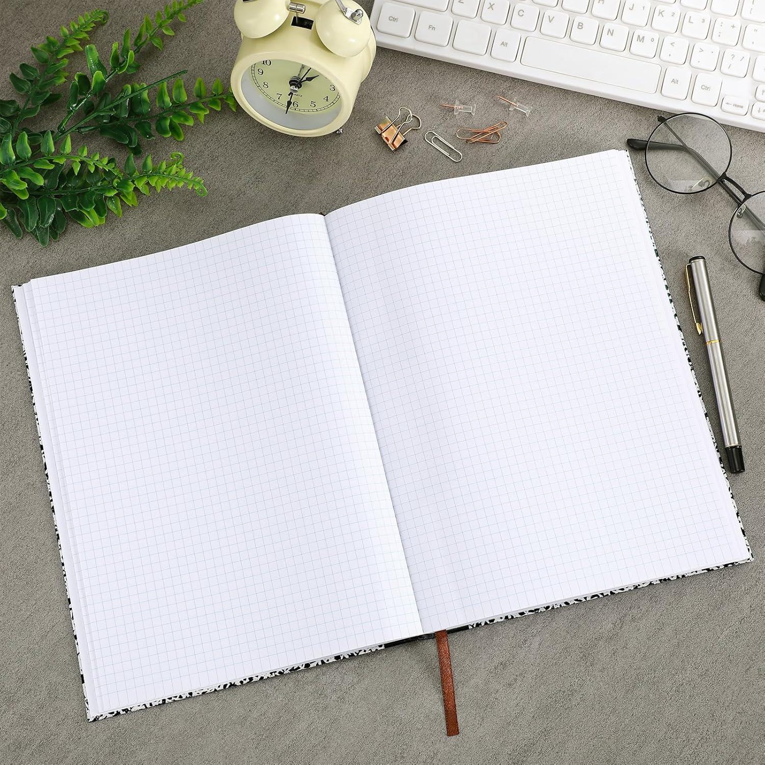 Humyoun 3 Pack Composition Notebooks Lab Notebook Graph Paper, 5 x 5 Quad Ruling, Black Marble Cover, 10.13 x 7.88 Inch, 96 Sheets