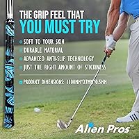 Vista 4 de ALIEN PROS Paquete de 6 cintas de envoltura de agarre de golf Blue Waves & Magic Mix - ReGrip en 1 minuto