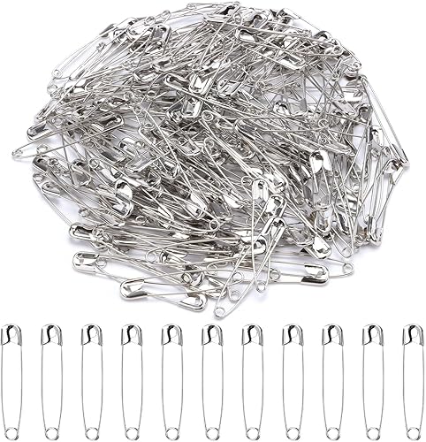 Miniatura 9 de XKDOUS Pasadores de seguridad, 150 pines de seguridad surtidos, 3 tamaños diferentes de pines de seguridad plateados a granel, pequeños pasadores de