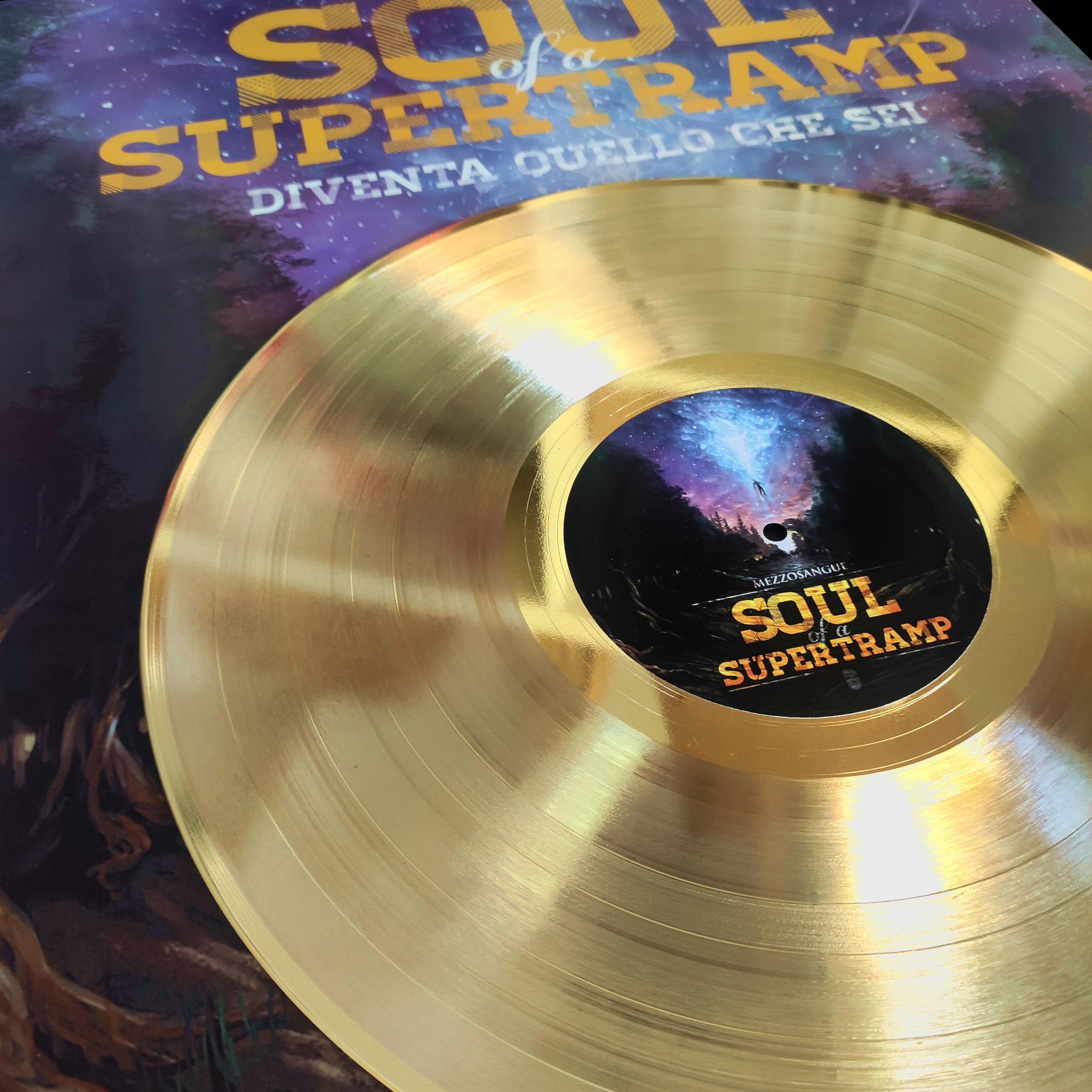 DISCO D'ORO o DI PLATINO incorniciato e personalizzabile - Premio alla carriera - Idea regalo per cantanti, musicisti, artisti e fan (Verticale)