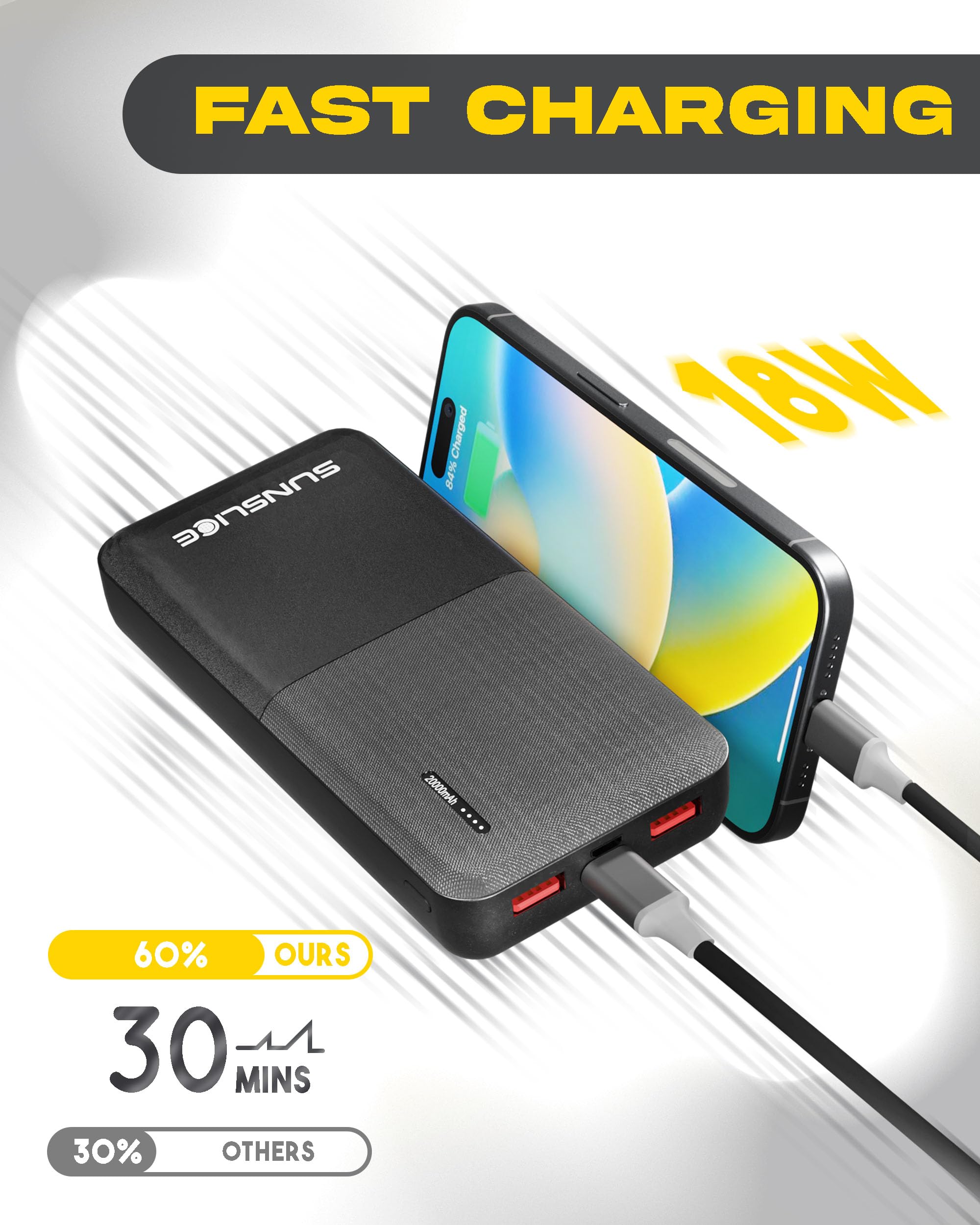 Sunny Gravity 20 20000 mAh Batteria Esterna - Dettaglio