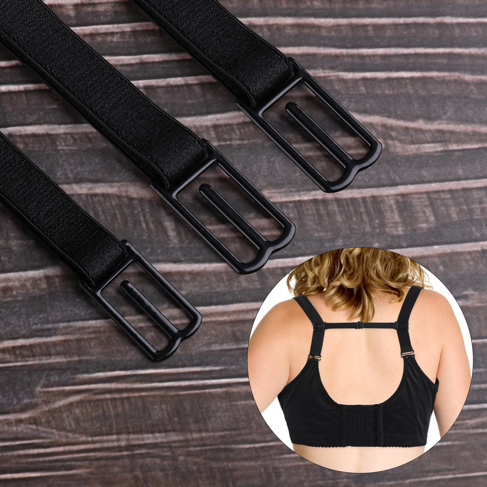 Lusofie Lot de 3 clips de sangle de soutien-gorge pour femme - Clips réglables antidérapants pour soutien-gorge