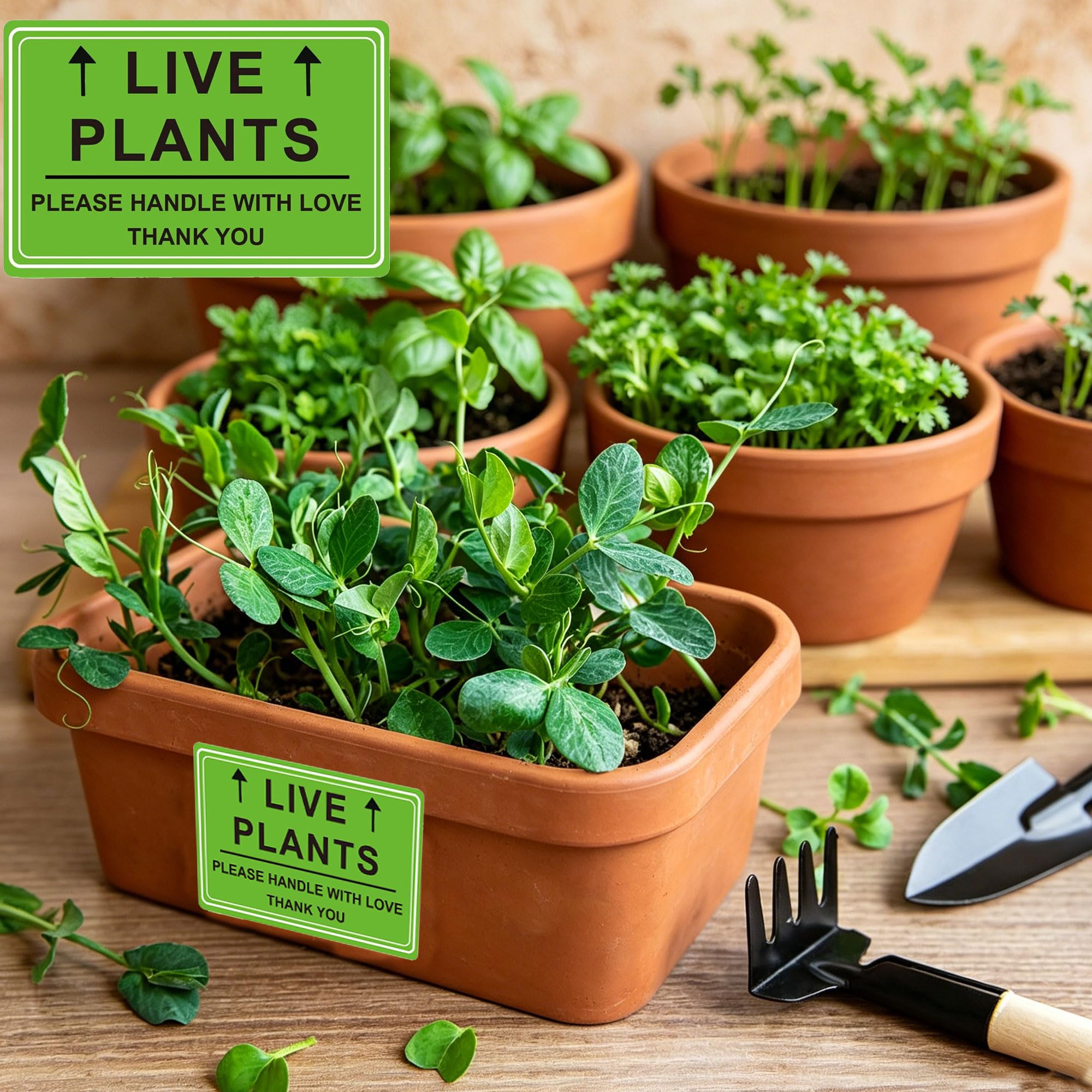 Amazon.com : Green Live Plants Stickers for Shipping 2x3 inch