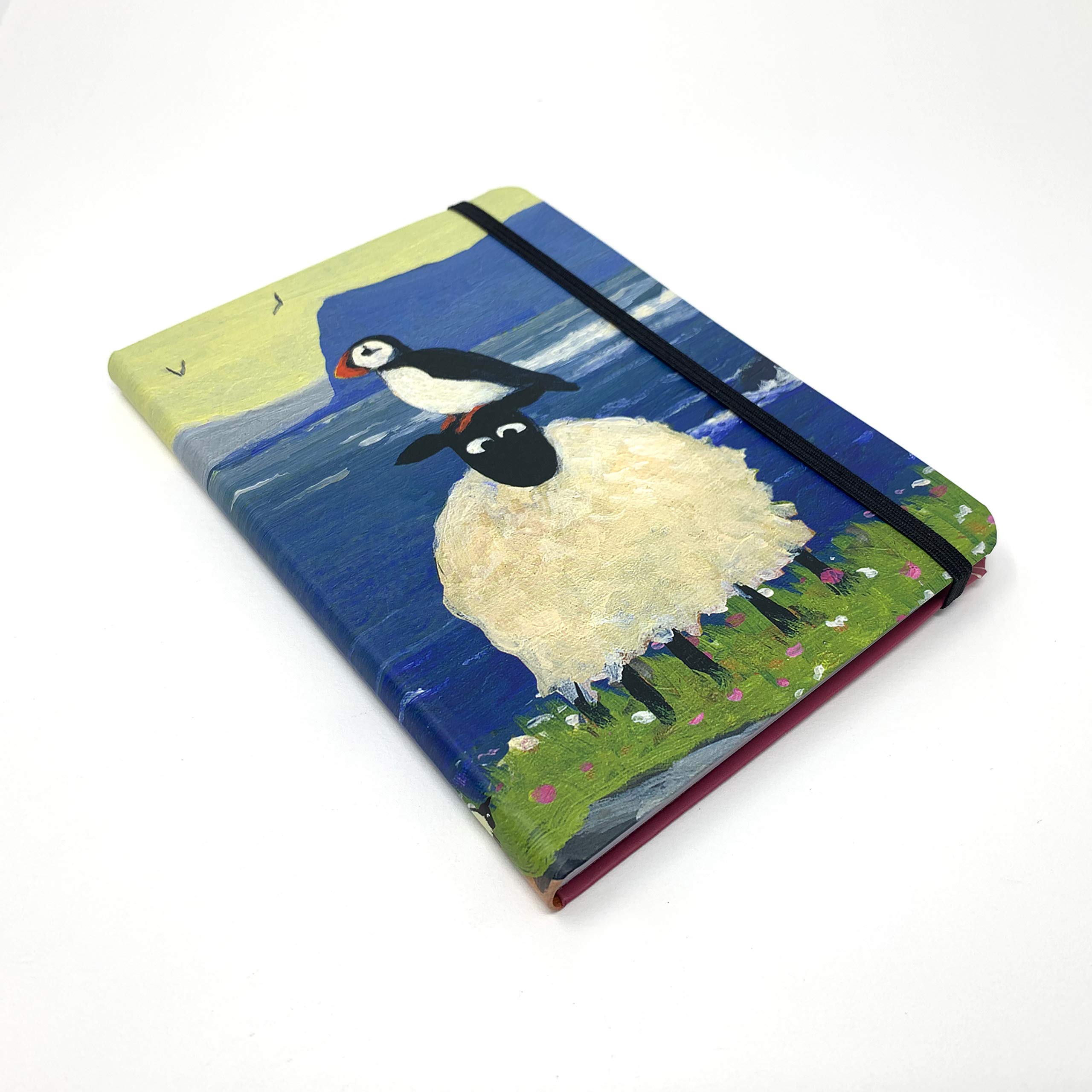 "Puffin Compares to Ewe" Flexible Pocket Notebook by Thomas Joseph - Funny Sheep