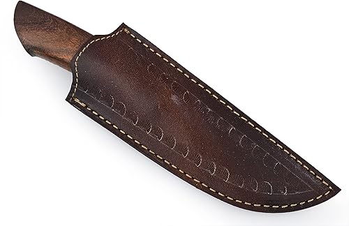 Miniatura 5 de HANDCRAFT GOODS HA-07 Cuchillo de caza 10.5 pulgadas Cuchillo de hoja fija con funda Cuchillos de acero inoxidable con funda de cuero-Cuchillo de