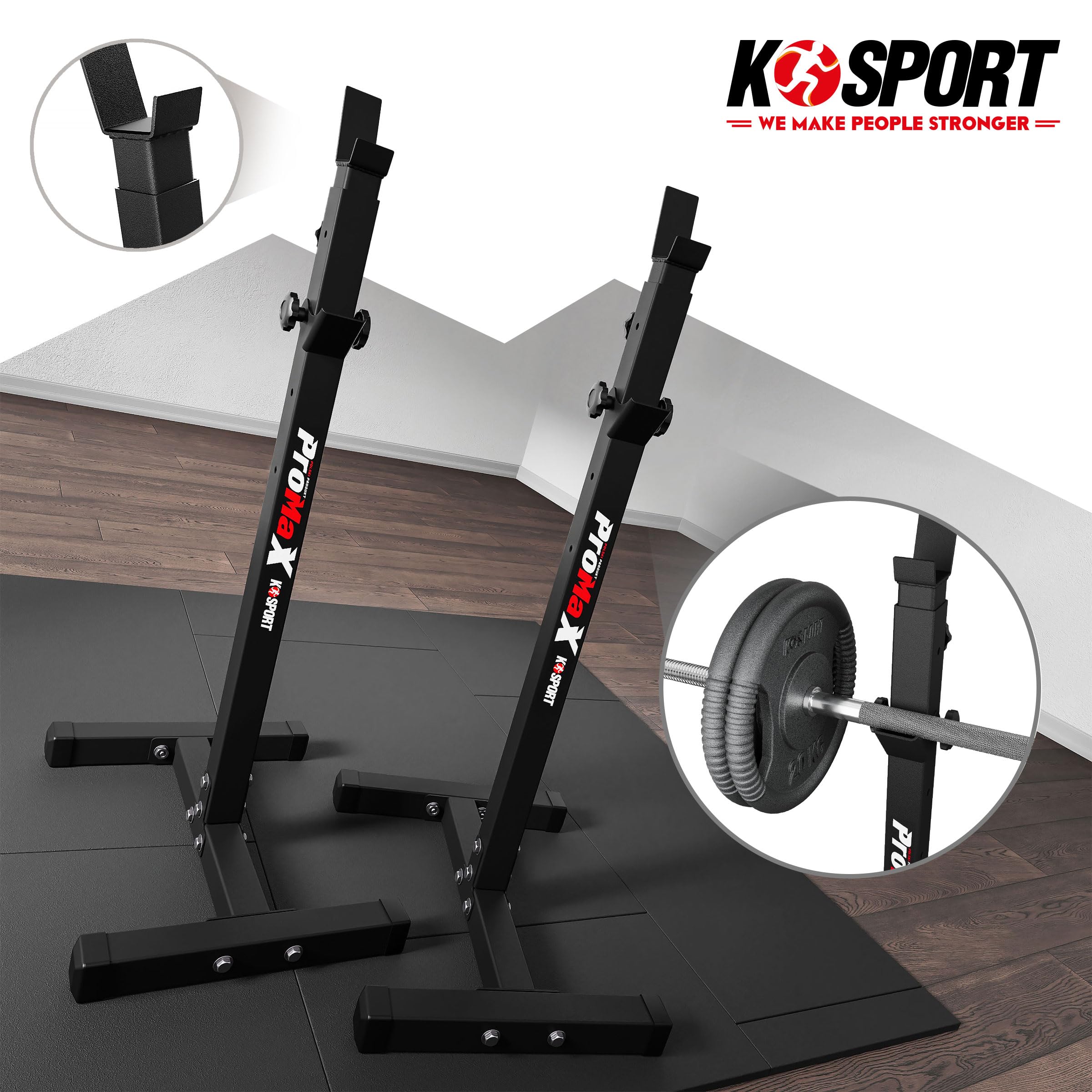 K-Sport: Support pour haltères allant jusqu'à 180 kg, pour un entraînement musculaire efficace, équipement de fitness professionnel, eBook inclus
