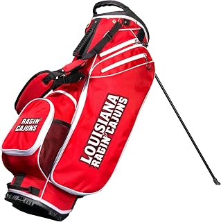 NCAA Louisiana - Lafayette Birdie Stand Golf Bag, Lightweight, 14-Way Club Divider, Spring Action Stand, Insulated Cooler Pocket, Velcro Glove and Umbrella Holder & Padded Handles