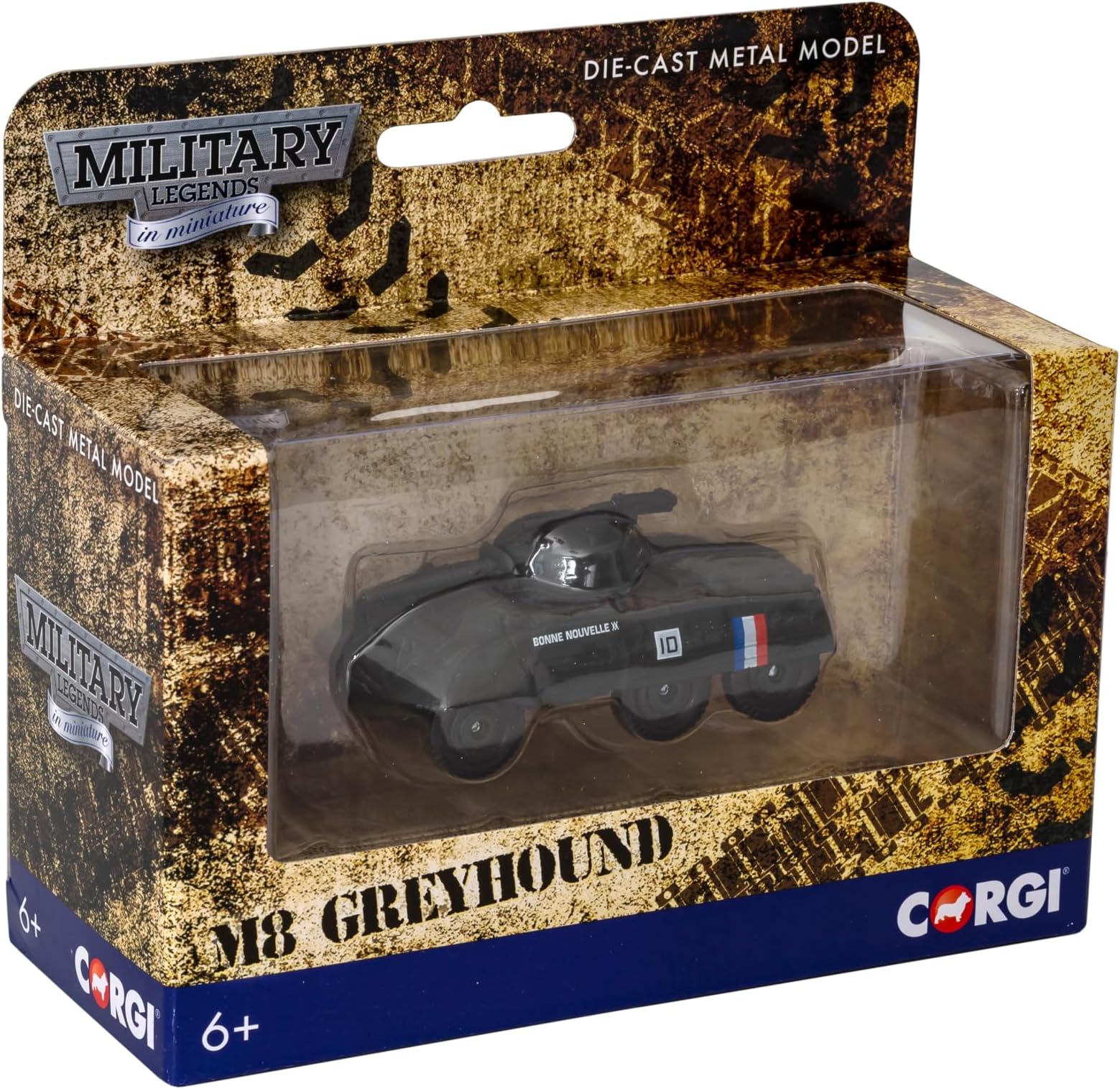 Diecast Tank - CS90640 M8 Greyhound 14th Armoured Division - American Military Metal Tank Toy Detailed Armored Vehicle - Die Cast Post-World War II Models for Adults, Dark Green