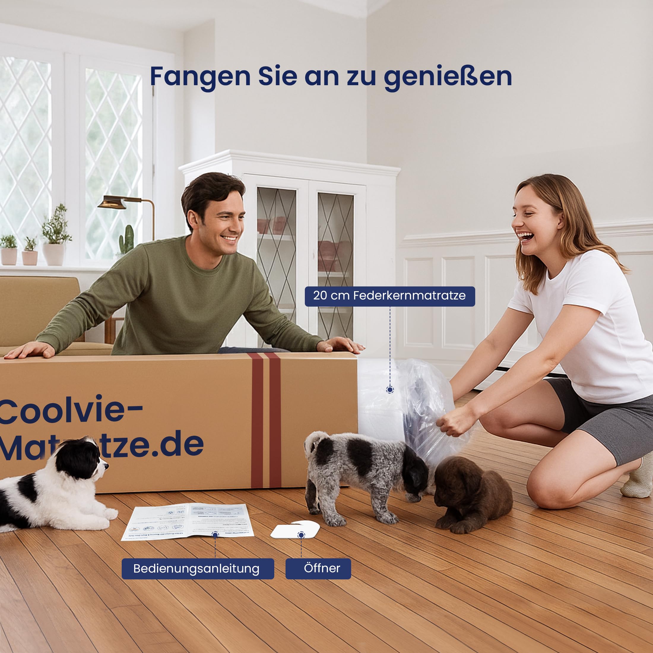Coolvie Matratze 120x190 HäRtegrad 3-4 - 20cm Hoch | Oeko-Tex-Zertifizierung 7 Zonen Federkernmatratze - Ideal für Jugendliche, Kleine Einzimmerwohnung, Tatami-Zimmer