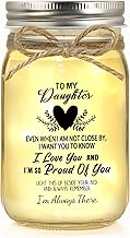 Gift for Daughter, Daughter Birthday Gifts from Mom Dad, Mother Daughters Gift, Daughters Gifts Mother's Day Graduation Decorative Jar Light Night