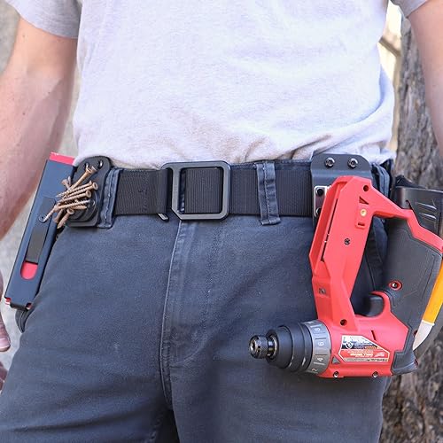 Miniatura 4 de Modbelt  Cinturón de herramientas modular EDC - 1.75 pulgadas ajustable negro MIL-SPEC nailon con hebilla de metal negro