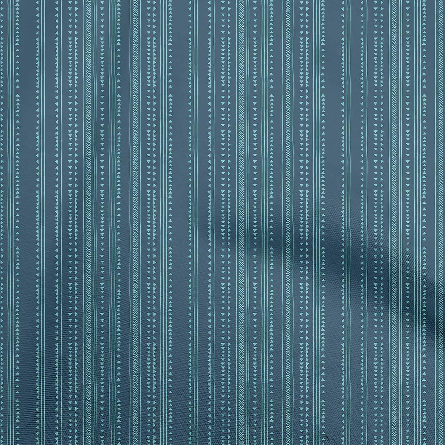 oneOone Viscose Chiffon Teal Blue Fabric Tribal Dress Material Fabric Print Fabric By The Yard 42 Inch Wide