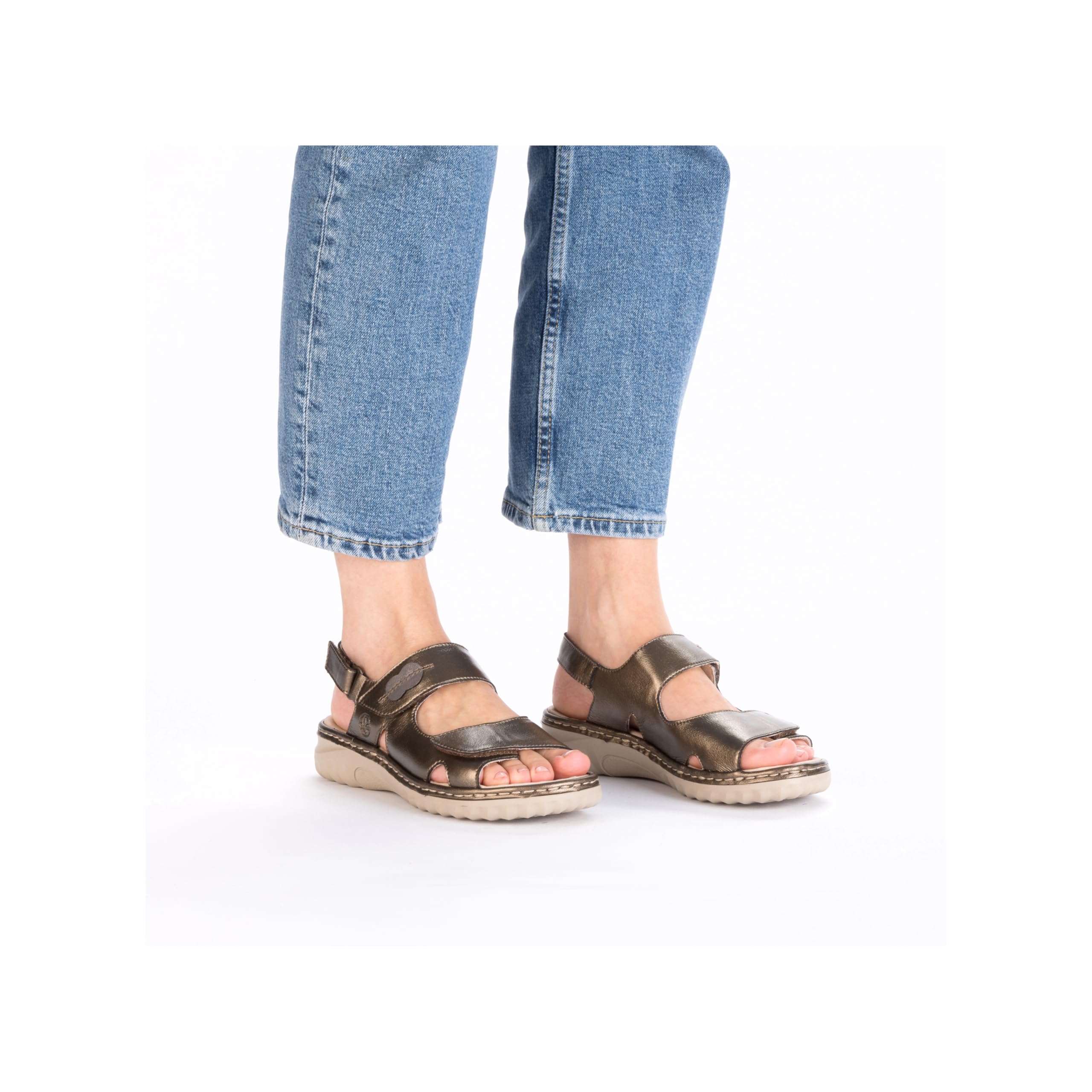 Rieker Damen Sandale Damen Bronze