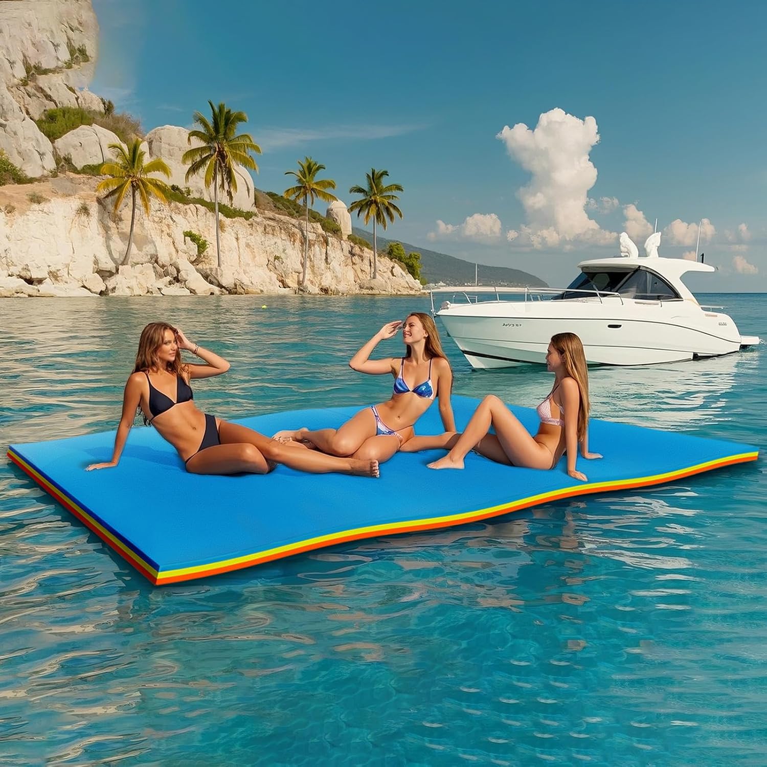 6'/9'/12'/Lily Pad Floating Mat, Tear-Resistant Floating Water Pad, Floating Water Mat for Recreation Pool, Beach, Lake