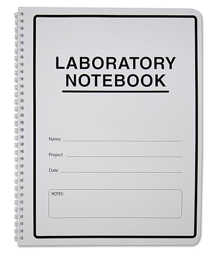 Libreta de notas de laboratorio cuadriculada, 50 grupos de hojas, 100 hojas en total, espiral doble, con duplicado, encuadernación en espiral, de la