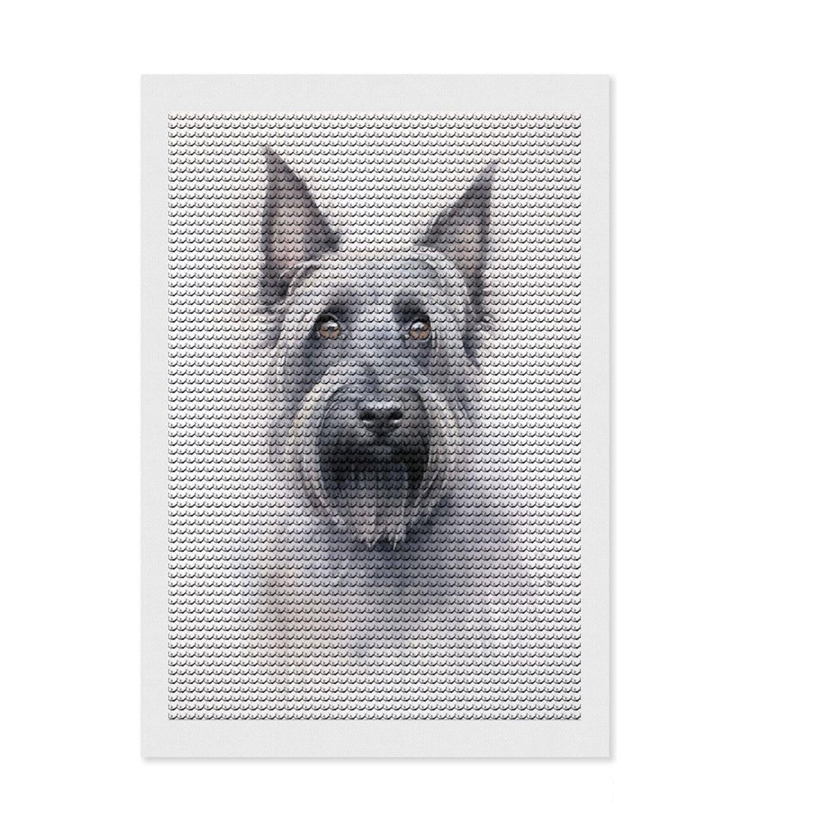 Junmoney Scottish Terrier Painting Diamond Painting Kit 8"x12", for Adults, Aesthetic Room Decor, Enjoyable At-Home Hobby, Thoughtful Handmade Gift