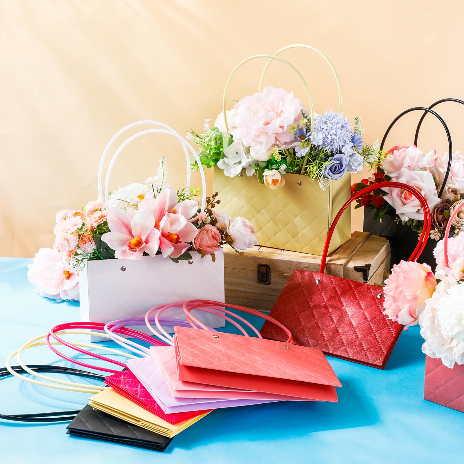 Amazon | Namzi 母の日フラワーギフトバッグ ポータブルブーケ