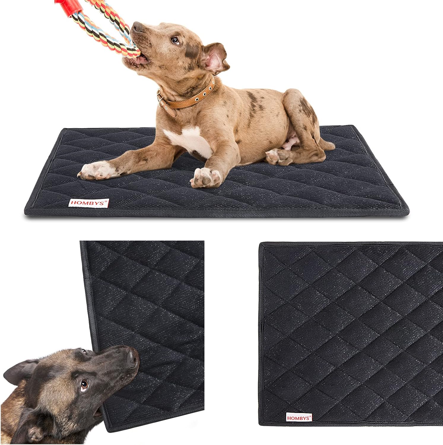 HOMBYS Chew Proof Dog Crate Bed, 35"x22" Indestructible