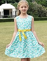 Vista 48 de Vestido de verano para niña, de algodón, con diseño floral