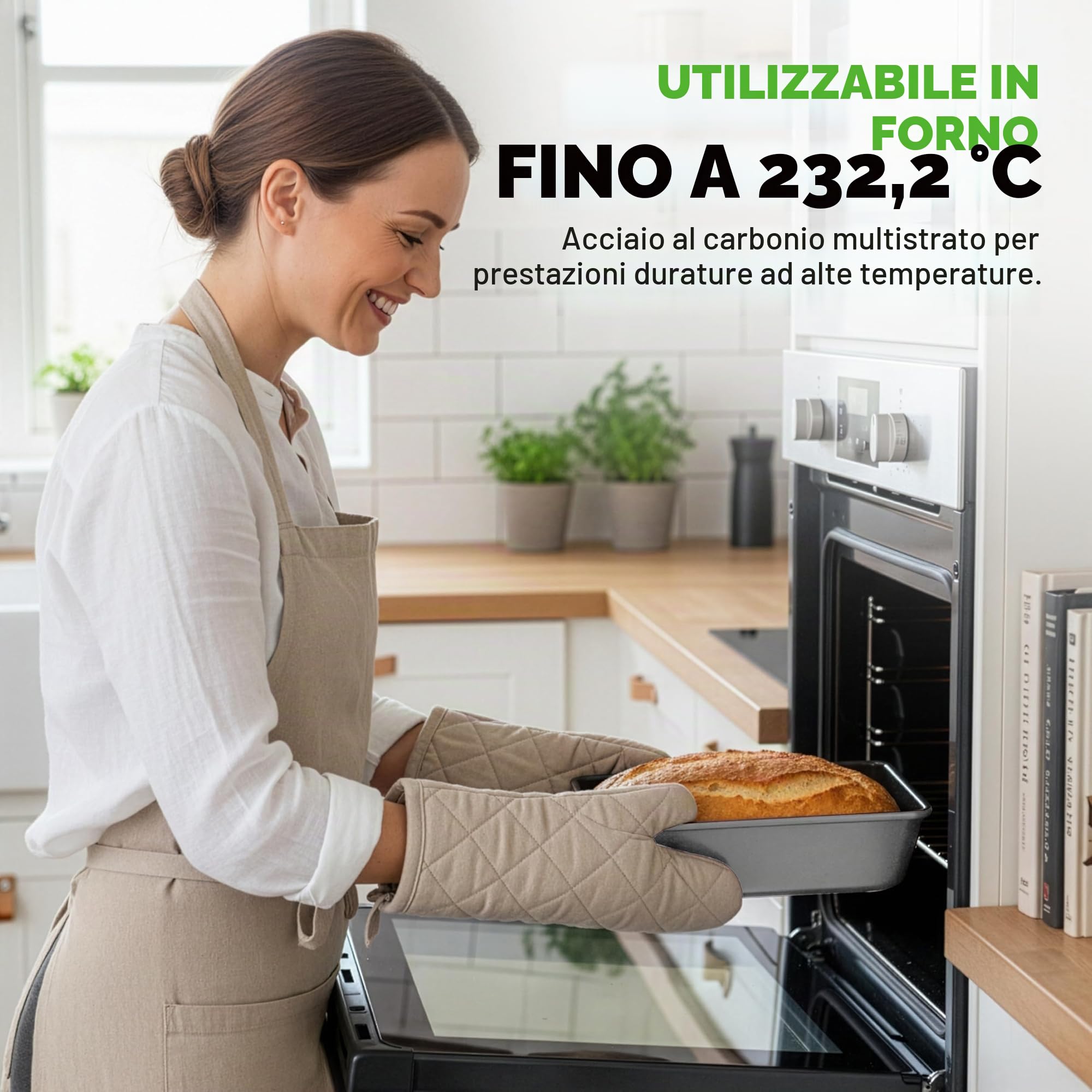 NutriChef Set Padelle Antiaderenti 8 Pezzi, Teglie da Forno Antiaderenti, Teglia Rotonda, Plumcake, Muffin, Teglie Rettangolari/Quadrate, Teglia Biscotti, Grigio