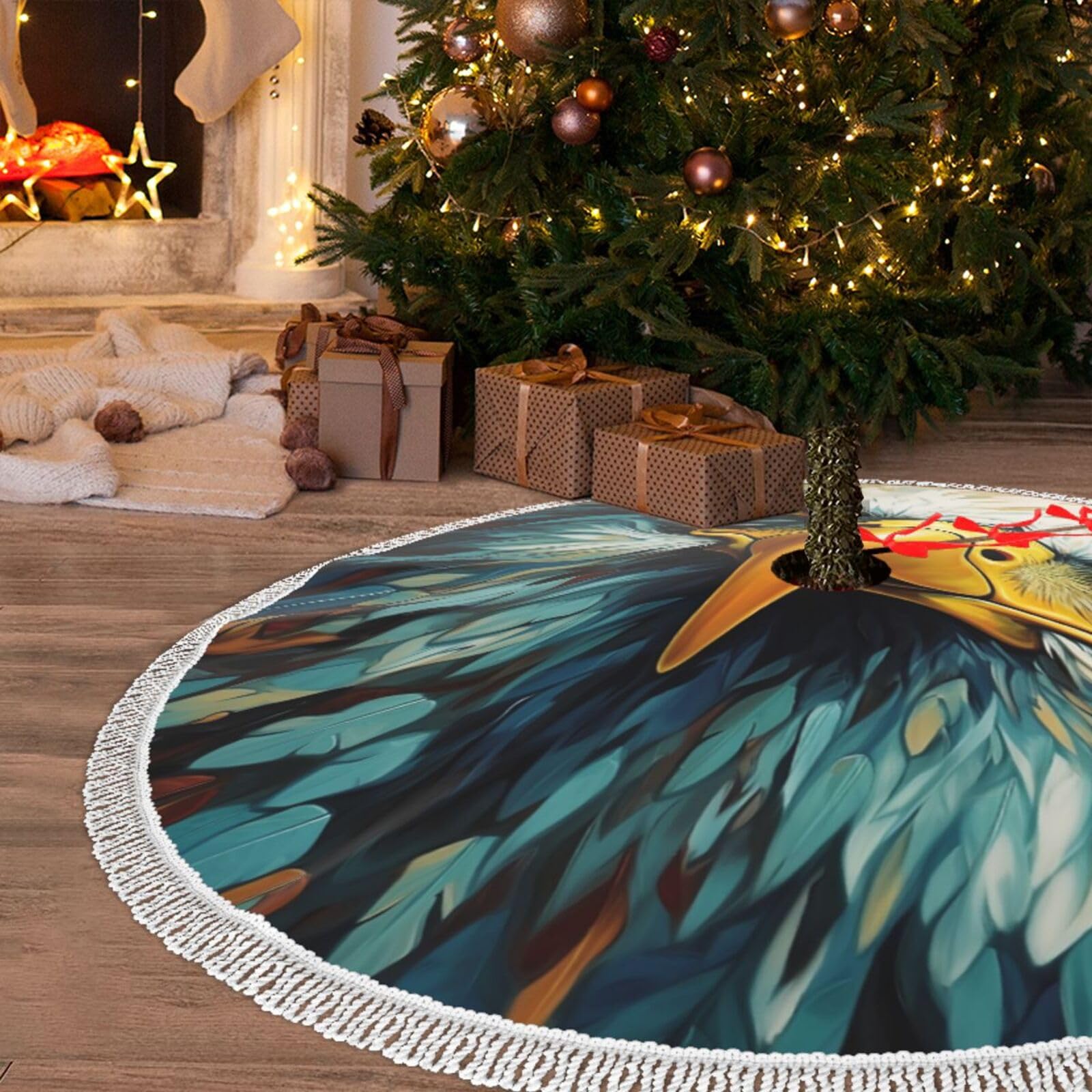 Tapis de sapin de Noël doux pour réchauffer le salon au Nouvel An