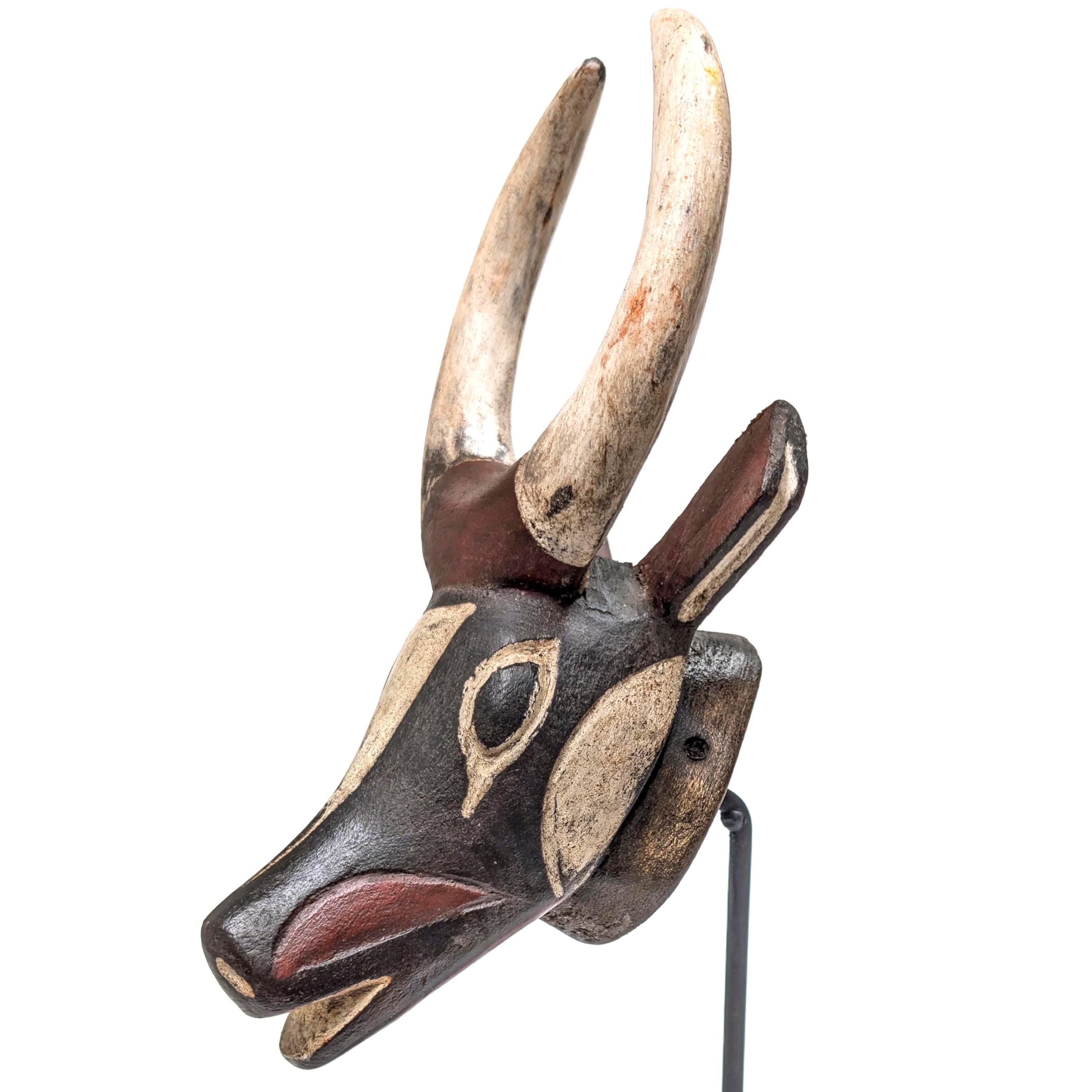 Amazon.co.jp: モシ族牛マスク 26cm スタンド付 アフリカ 仮面 アート