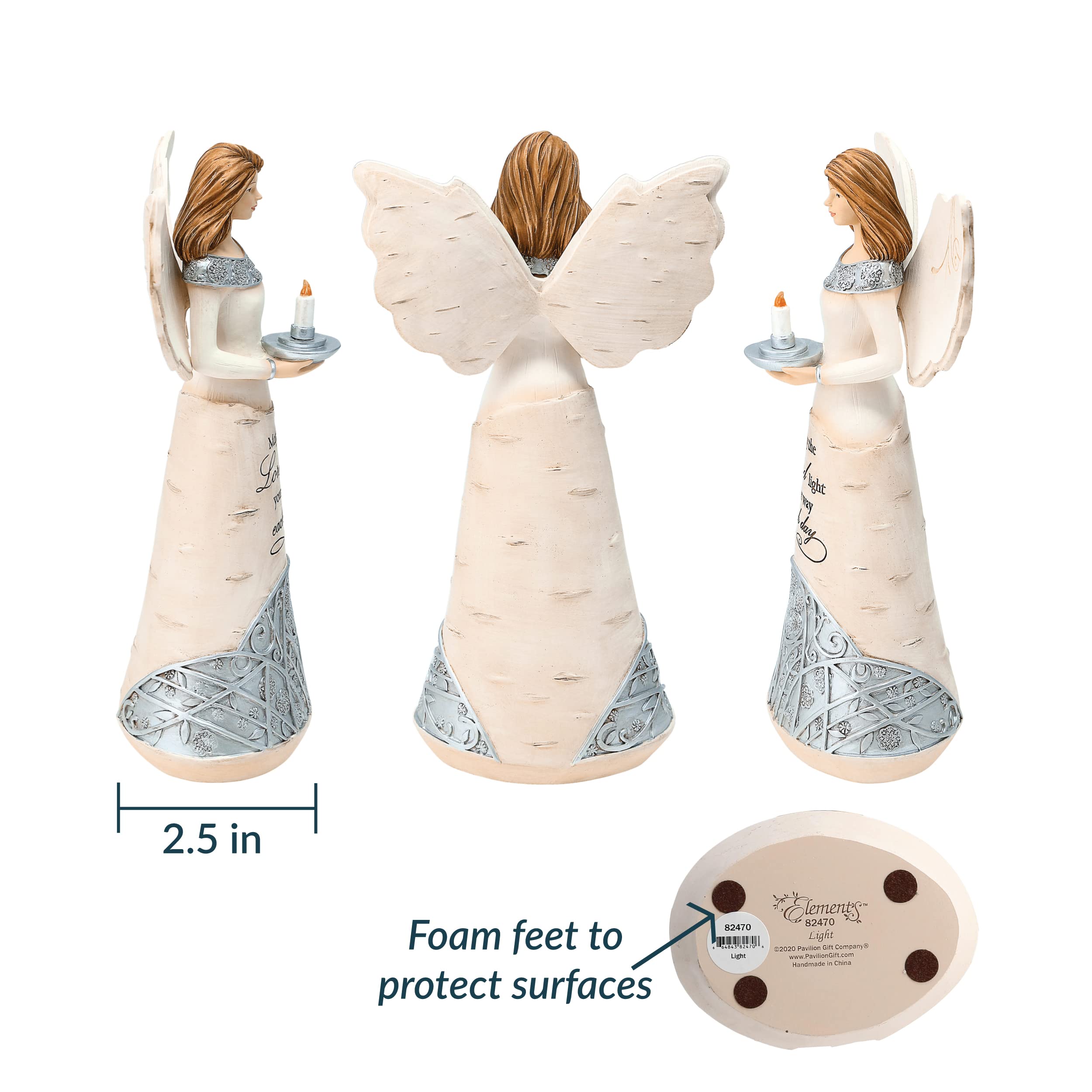 Pawilon - 23 cm anioł trzymający świecę