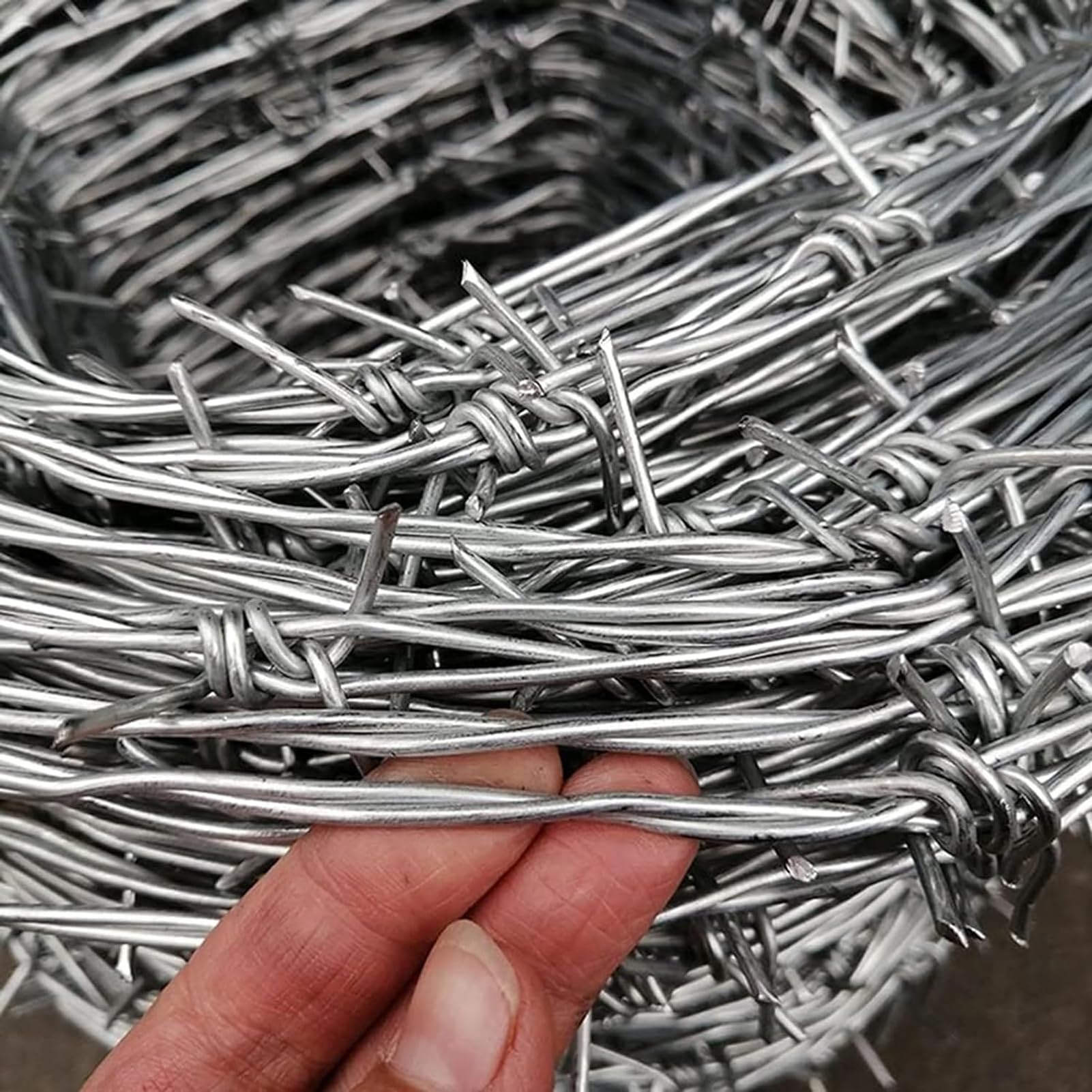 Alambre de púas galvanizado de Alta Resistencia, bobinas de Cable de Acero de 300 m para jardín, Manualidades y para disuadir Animales, Alambre Exterior Duradero y fácil de Doblar.