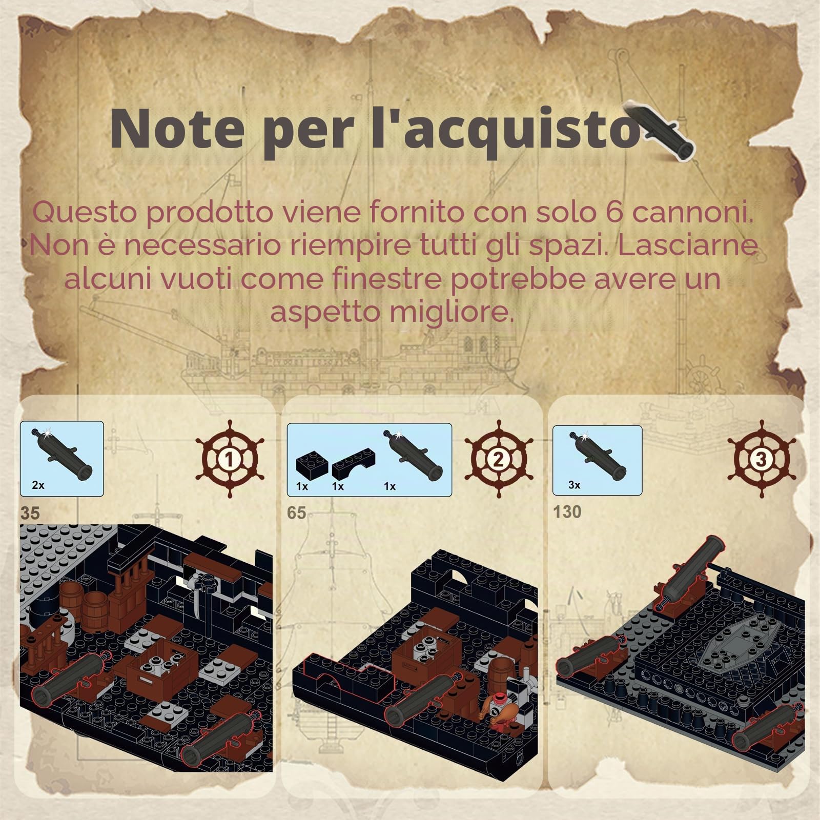 Blocchi da costruzione per nave pirata, set mini blocchi da costruzione, kit modelli costruzione di barche nere, regalo per gli amanti delle navi pirata, ragazzi e ragazze 8+ 1366 pezzi
