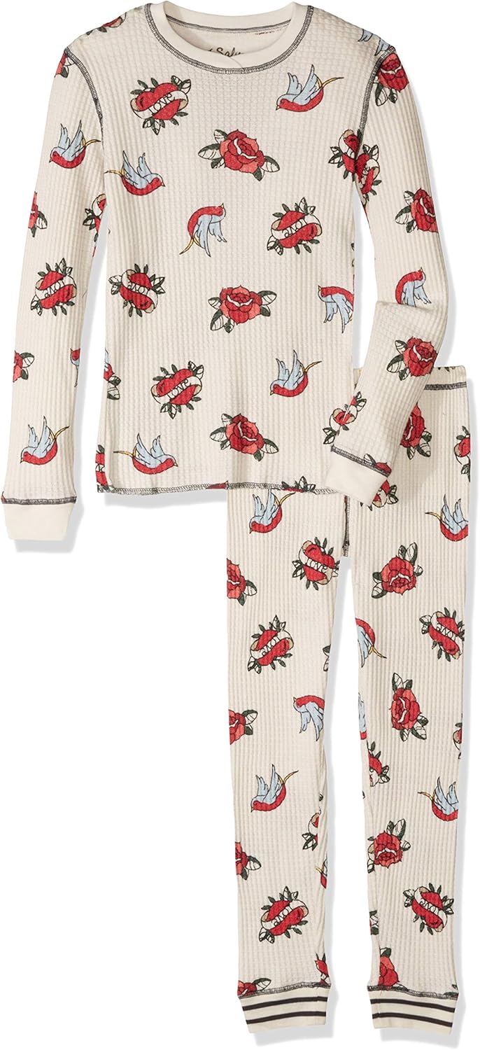 PJ Salvage Girls' Thermal Jammies Set Clothing, Shoes & Jewelry