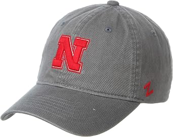NCAA Nebraska Cornhuskers Mens Adjustable Scholarship Hat Charcoal, Nebraska Cornhuskers Charcoal, Adjustable, One size