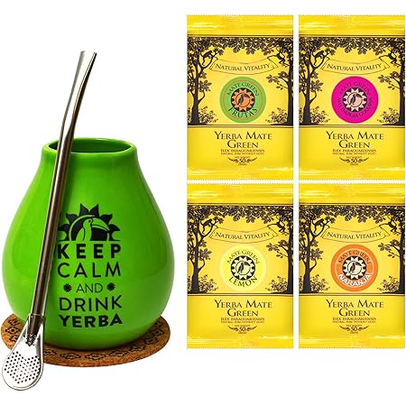 Mate Becher Set Edelstahl - Mit Löffel & Bürste Für Yerba Mate