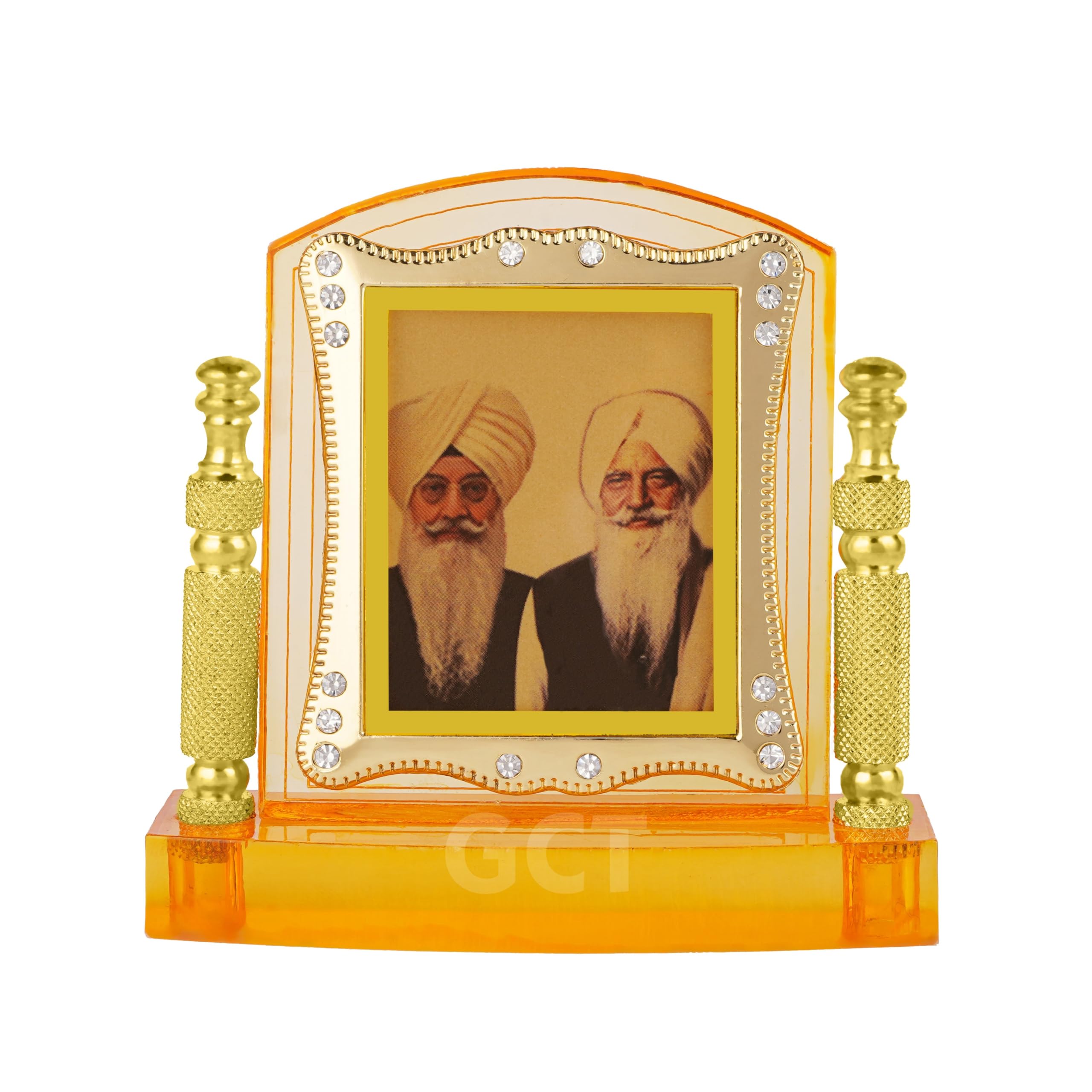 GCT Radha Soami Gurinder Singh Charan Singh Ji Car Temple J001-10-A Acrylic Frame for Car Dashboard