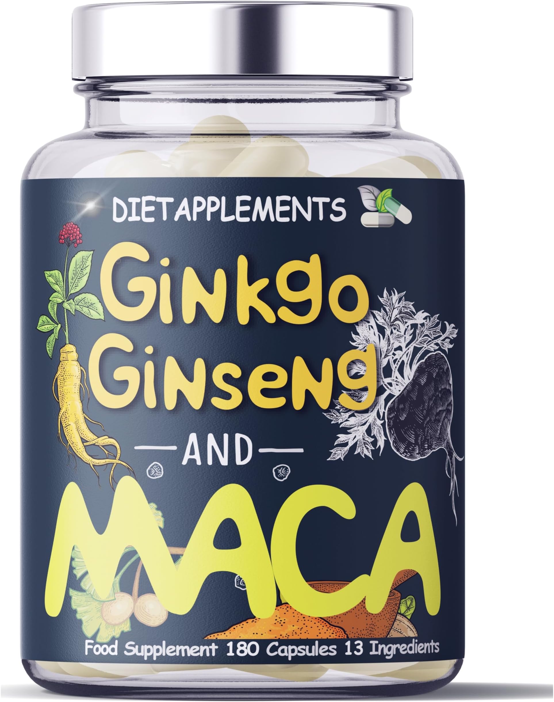 Advanced Hormone & Energy Complex: Maca Root 4000mg, Ginkgo Biloba, Korean Red Ginseng - 4256mg - Vegan Capsules - Vitamins D3, E, B5, B6, B12, A, K, Zinc, Folic Acid, Selenium. UK made, GMP Certified