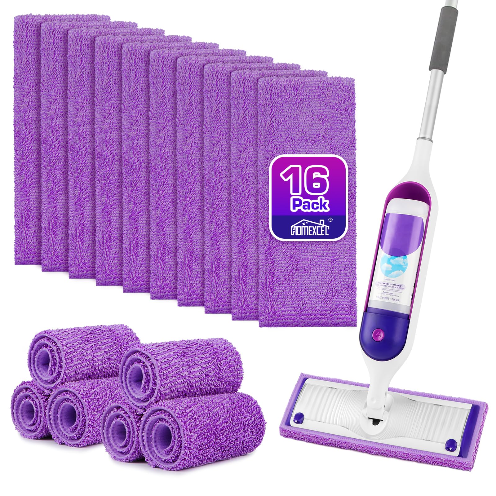 Photo 1 of HOMEXCEL Microfiber Mop Refill Pads for Swiffer PowerMop, Reusable, 16 Pack