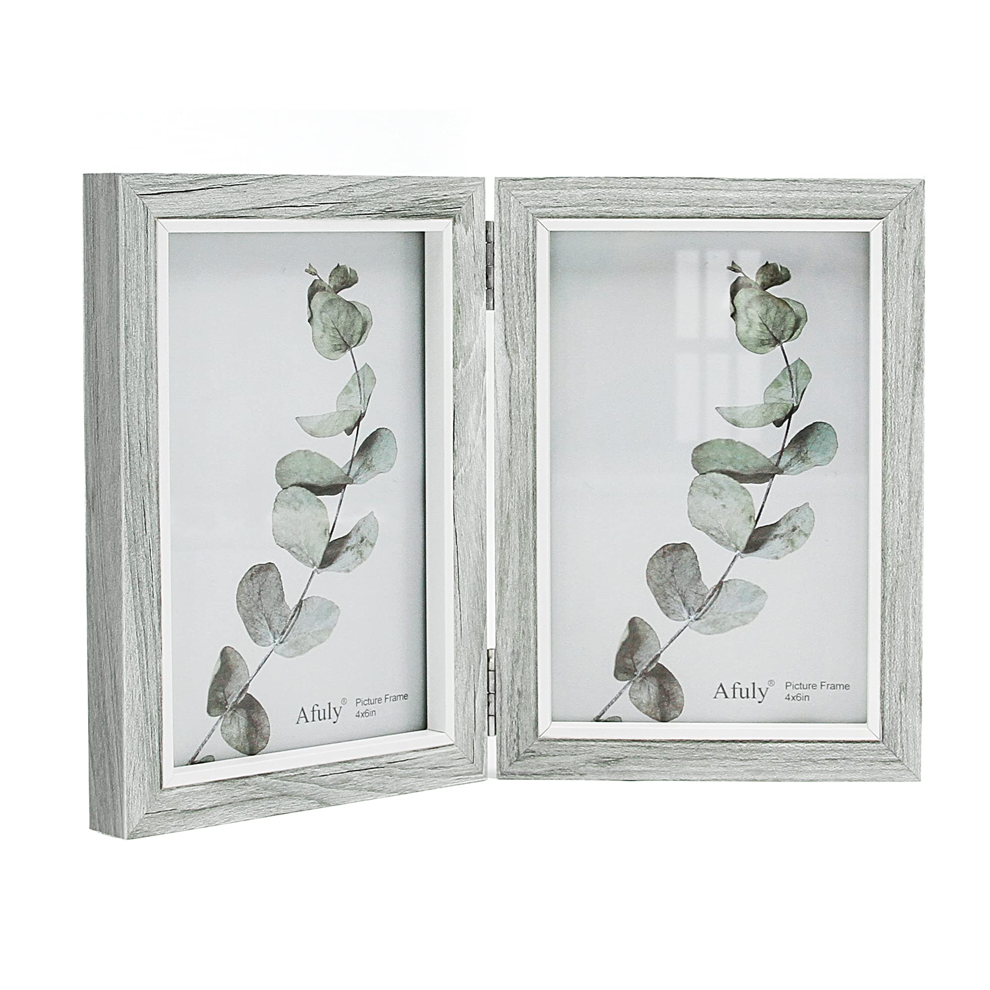 Buy Afuly Double Photo Frame 6x4 Picture Frames Grey Folding 2 Pictures