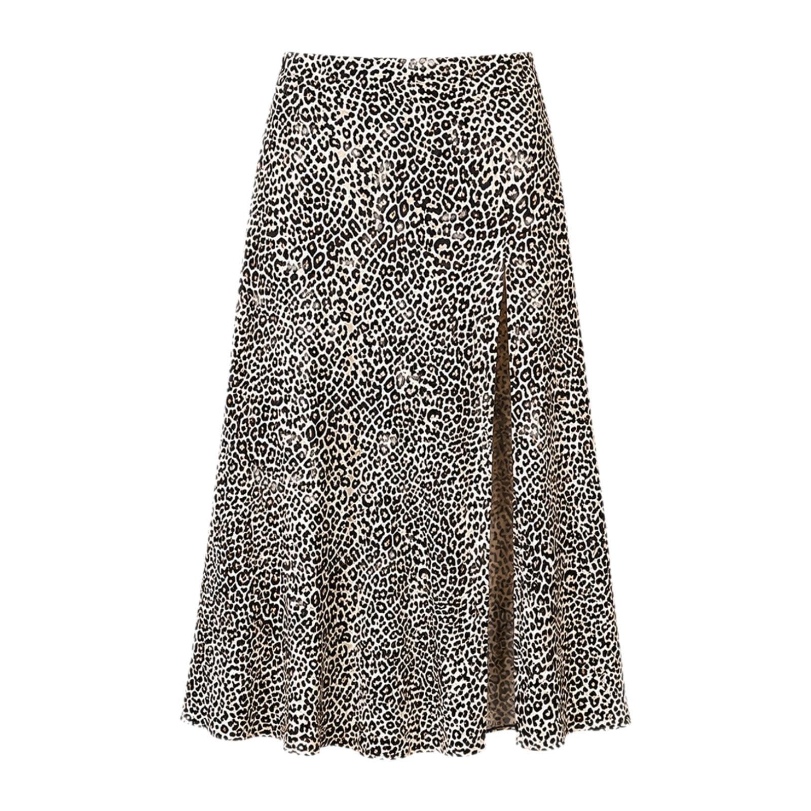 High Waisted Long Skirt Casual Gift Clubwear Skirt for Club Bar Party L Brown-image-33