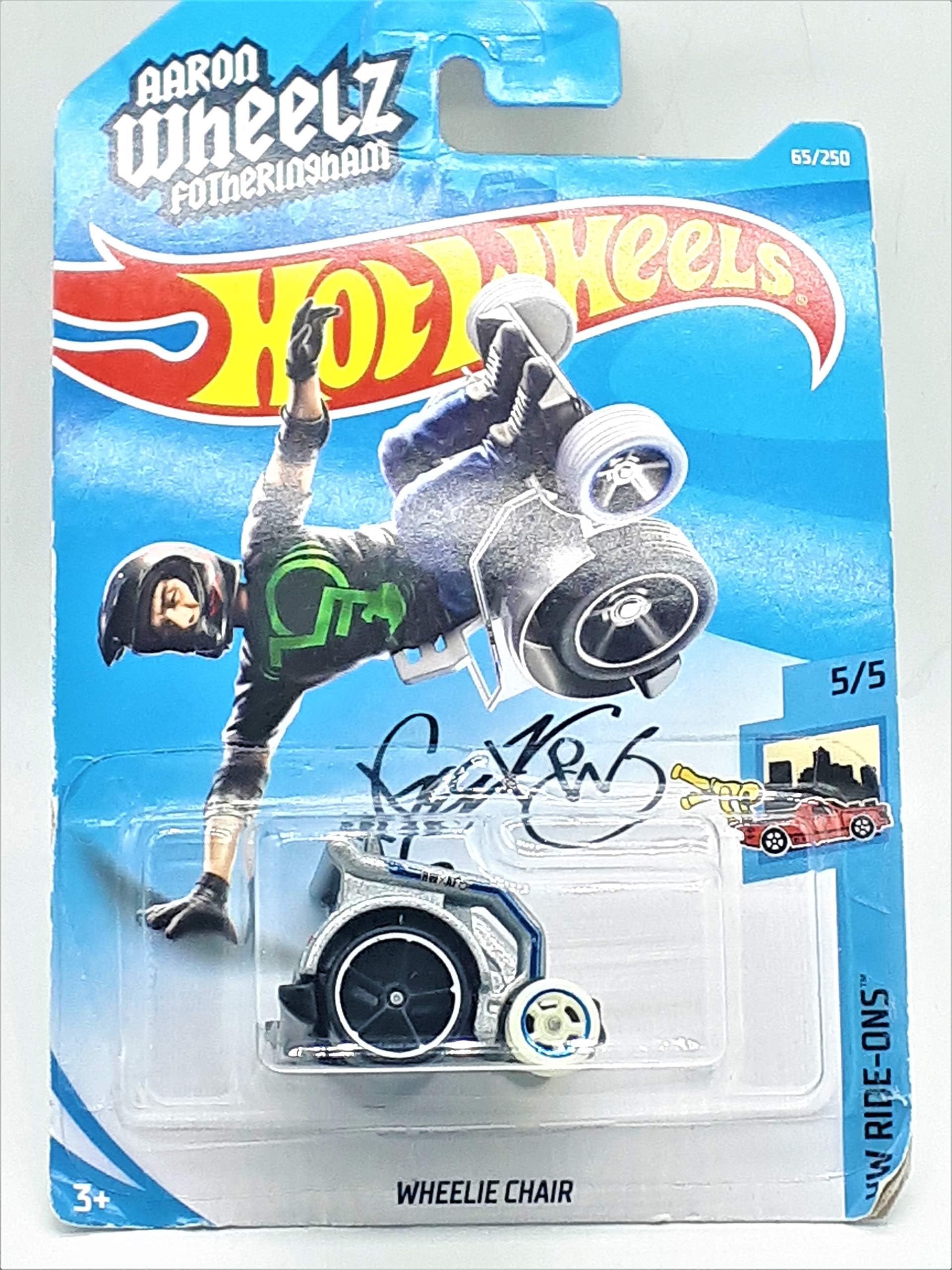 Hot Wheels 2019 Aaron Wheelz Fotheringham Hw Ride-Ons: Wheelie Chair (Silver) - International Card