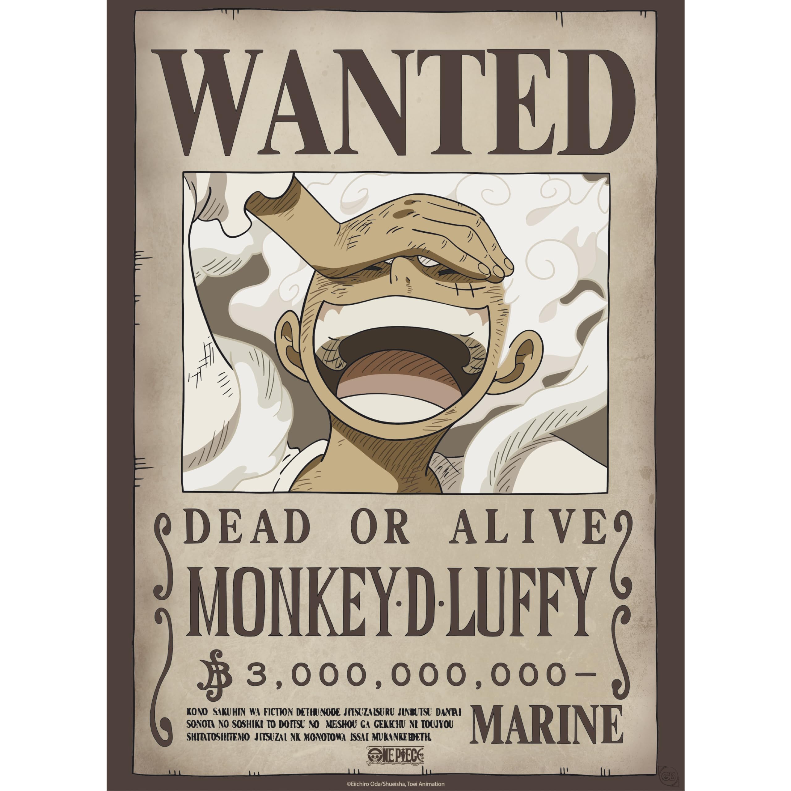 GB eye One Piece Wanted Poster (WANTED Luffy Gear 5)