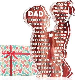 Dad Gifts from Daughter for Father's Day Birthday Christmas, Thoughtful Gifts for Papa Daddy, Acrylic Sign Home Office Decor, Intimate Father's Day Gifts for Dad from Daughter