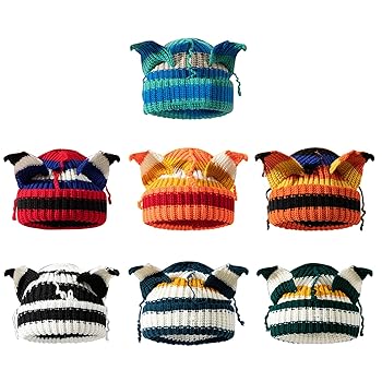 キャップ KILLIMAN Stripe Sparkle Beanie Black Beige Knit Hat - Blaze Star - Glitter Stripes - Toque - Beanie