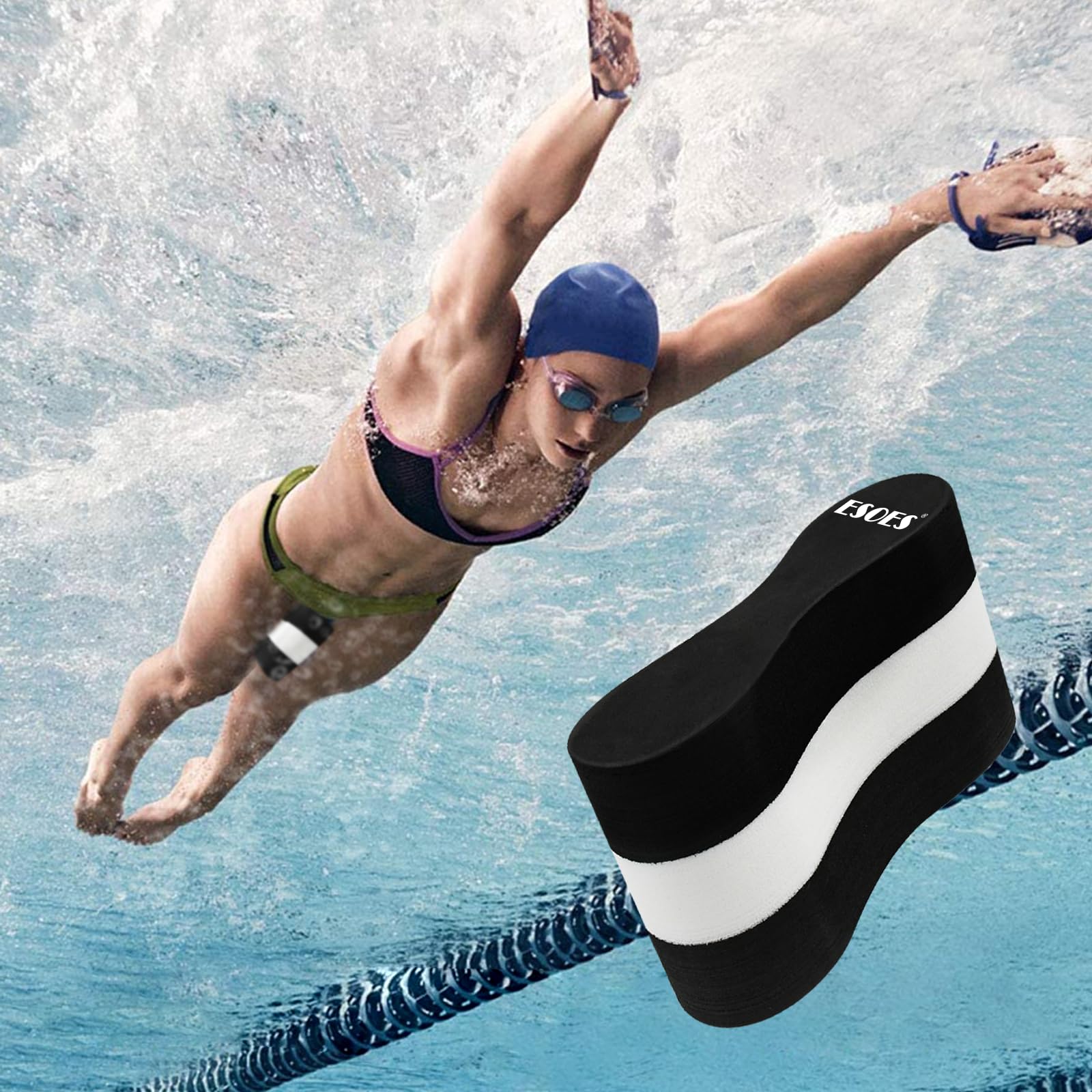 Zoggs Pull Buoy Per Allenamento Nuoto - Galleggiante Ergonomico Per Tecnica Braccia