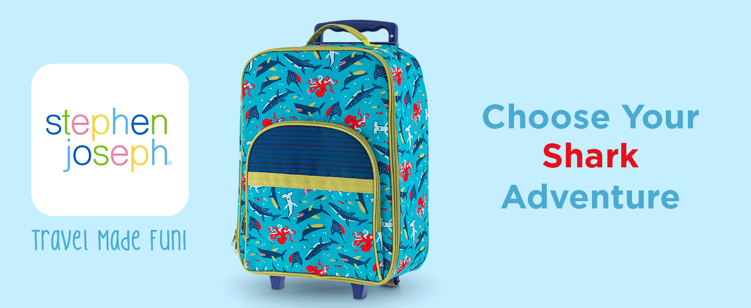 Amazon.com | Stephen Joseph Kids' Luggage, Shark, One Size | Kids