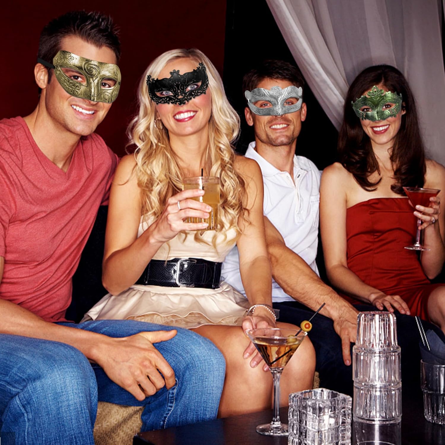 40 Pieces Masquerade Masks Vintage Antique Masks Venetian Party Masks - Image 4