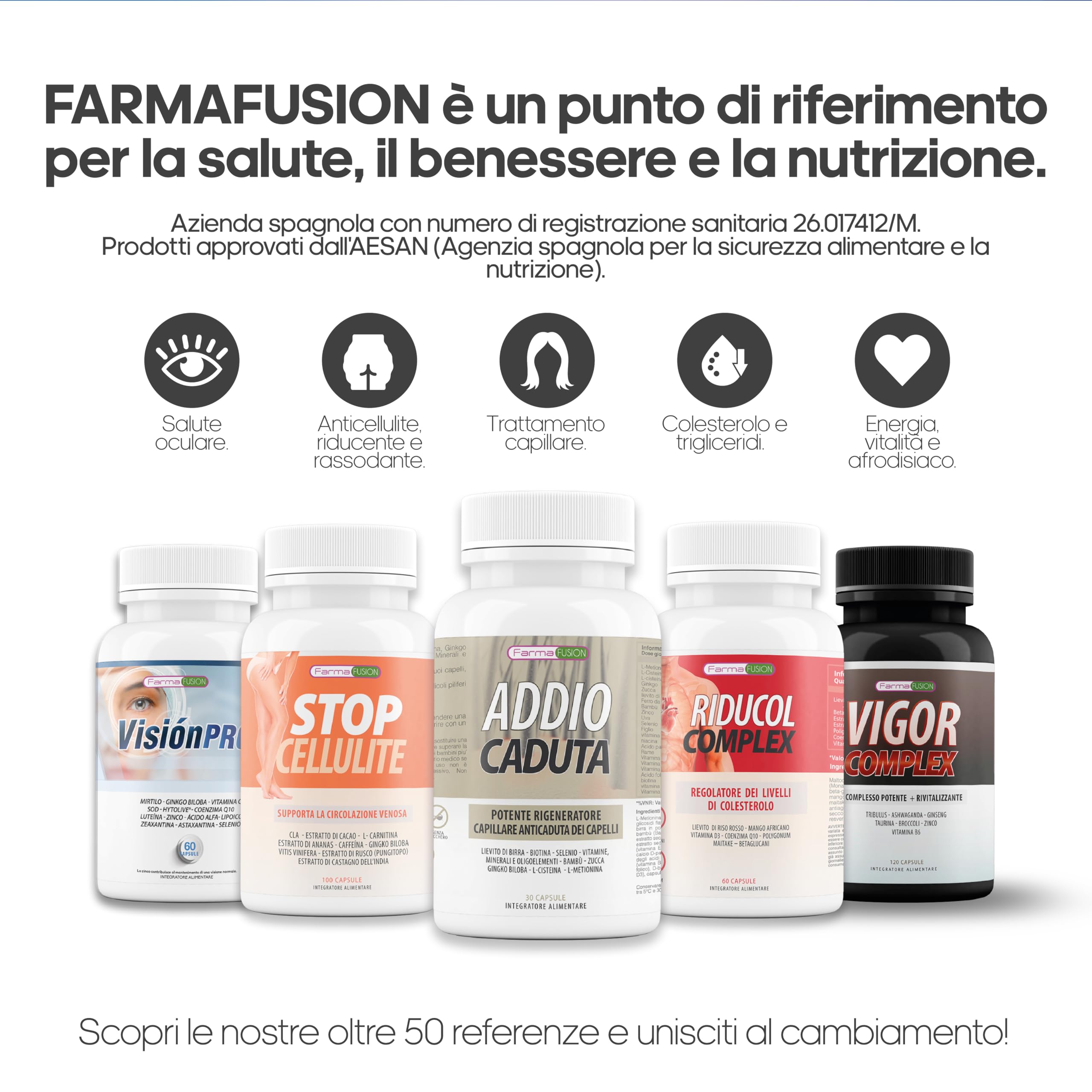Farma Fusion Artic Complex | Curcuma, Glucosamina, Condroitina e Collagene | Elimina il dolore di muscoli, articolazioni e Ossa | Antinfiammatorio con azione analgesica | Ripara le Articolazioni 90u